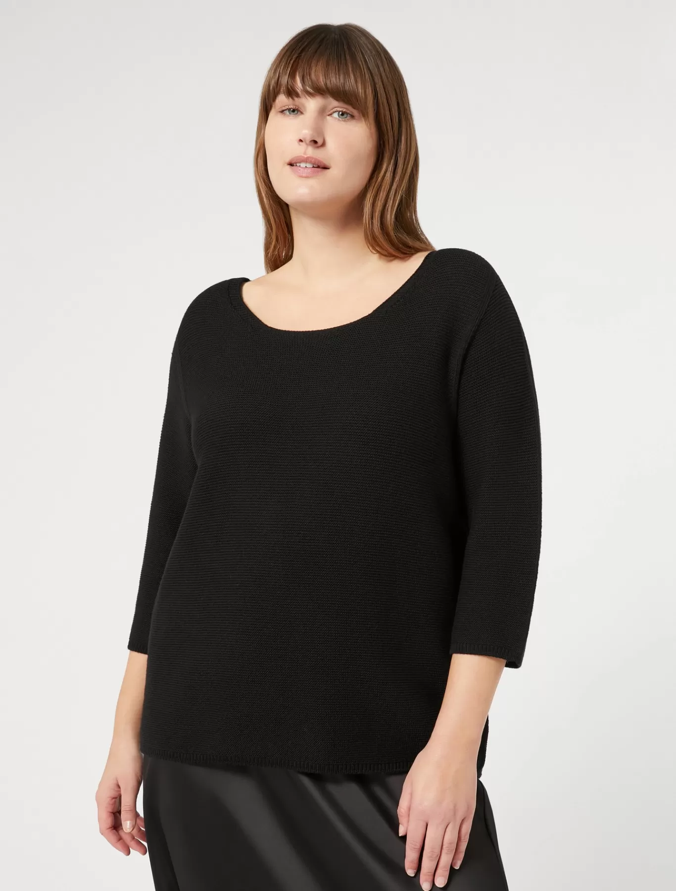 Marina Rinaldi Pulls | Pulls>Pull en coton NOIR