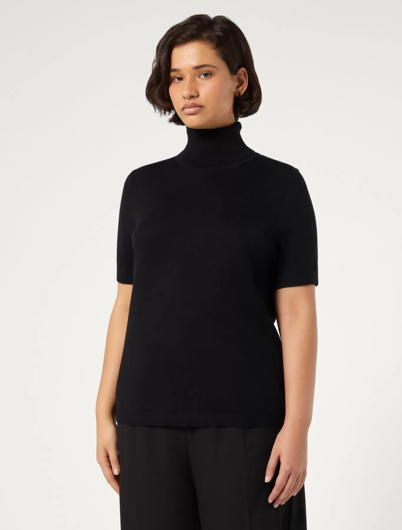Marina Rinaldi Pulls | Pulls>Pull en fil de viscose NOIR